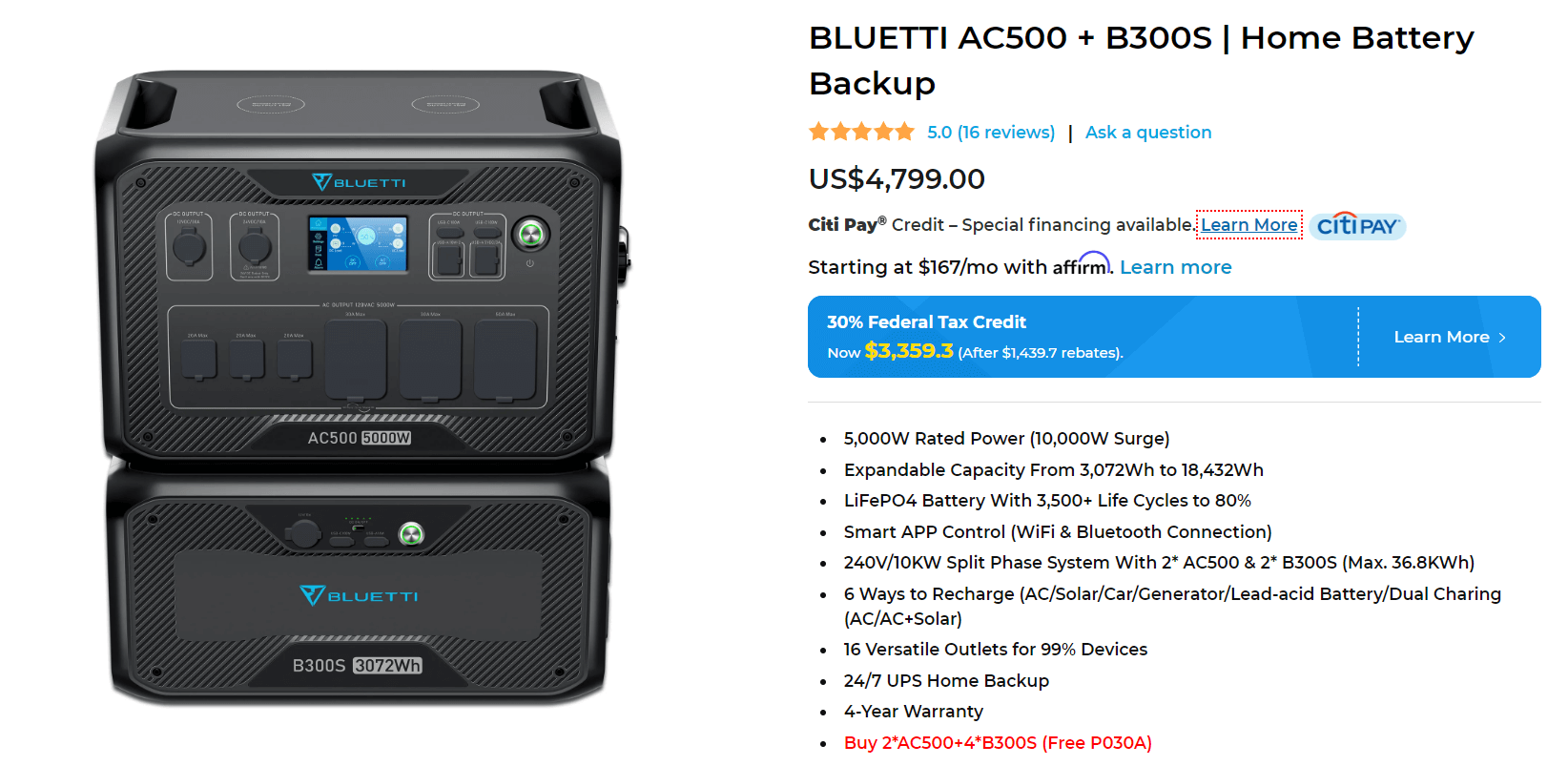 Bluetti AC500+B300S