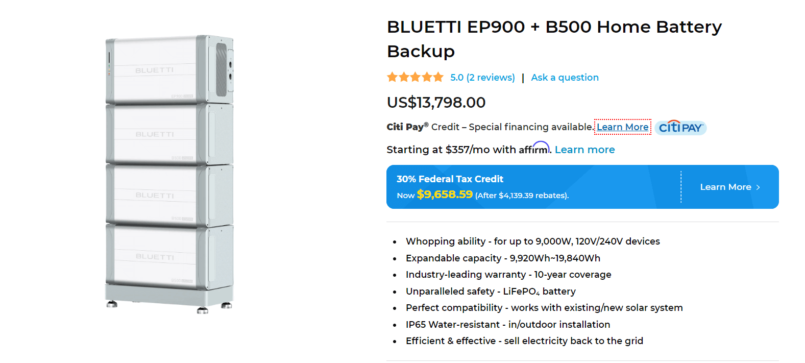 Bluetti EP900+B500