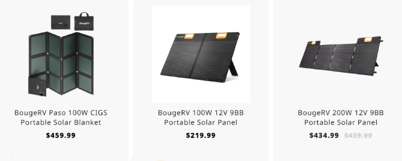 BougeRV Portable Solar Panels Collection