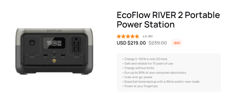 EcoFlow River 2 Power Station